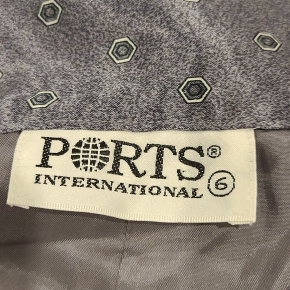 Ports international satin feel skirt Grey w/patter - Picture 7 of 7